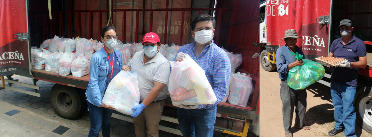 Entregamos 10 toneladas de alimentos a 570 familias de tres municipios